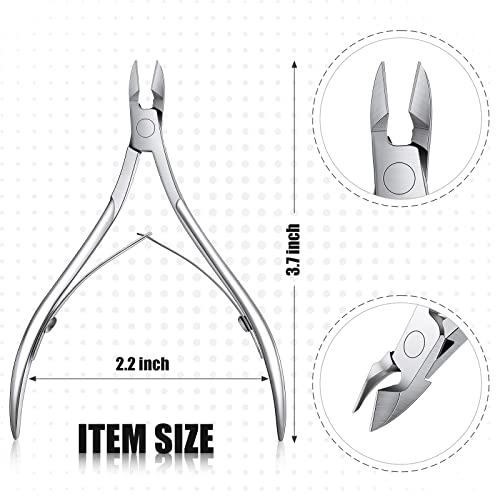 Chumia 20 Pcs Cuticle Trimmer Stainless Steel Cuticle Nippers, Nail Edge Cutter Clippers Dead Skin Trimmer Pointed Pedicure Manicure Nipper Remover Care Tools Bulk for Fingernails Toenails(Silver)