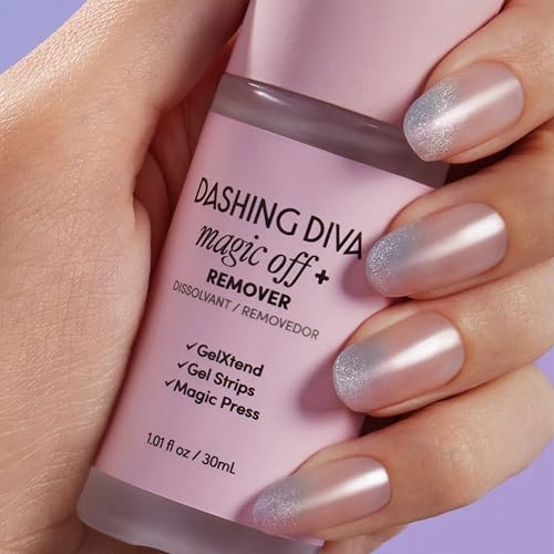Dashing Diva Magic Off+ Remover, 3 Pack - Press-On Nail Remover with Niacinamide and Castor Oil - Contains 3