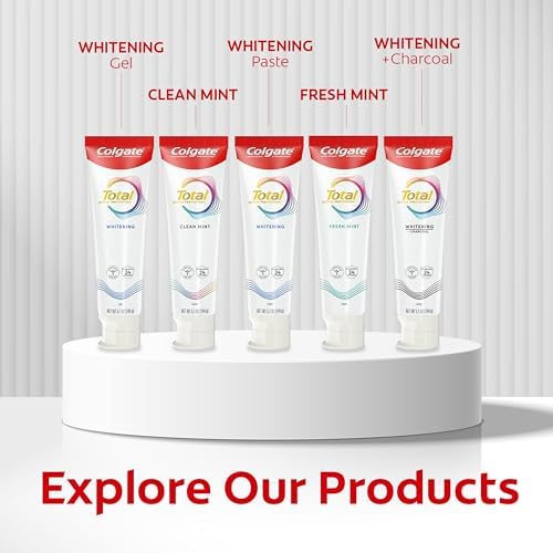 Colgate Total Plaque Pro Release Whitening Toothpaste Pack, Whitening Fluoride Toothpaste, Fights Plaque, Bad Breath, Tartar Buildup, and Helps Protect Teeth from Sensitivity, 2 Pack, 3.0 oz