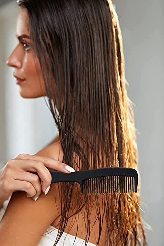 Bulk Hair Combs Pack of 100 - Individually Wrapped for Women, Kids, Hotel, Airbnb, Shelter, Nursing Home, Charity, and Church (Black)