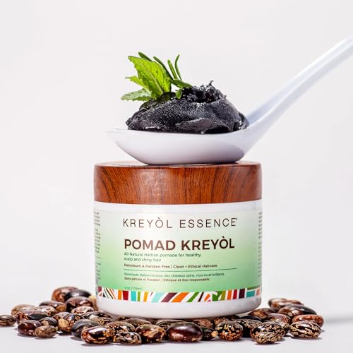 Kreyol Essence - Scalp Care POMAD, Detox + Treat, Rosemary Peppermint 4 Oz, Natural, Paraben Free, Healthy Scalp, Hair Care