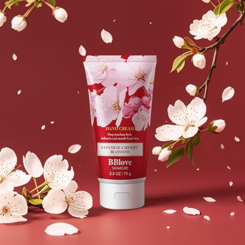 Hand Cream Moisturizing Luxury Set - 3PCS x 2.5oz Japanese Cherry Blossom Lotion. Nourishes Dry Hands, Travel-Sized
