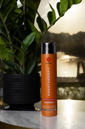 KERATHERAPY Keratin Infused Color Protect Shampoo, 10.1 fl. oz., 300 ml - Gluten Free Color Protecting Shampoo for Color Treated Hair with Kerabond Technology, Red Raspberry Oil, Omega 3 & 6