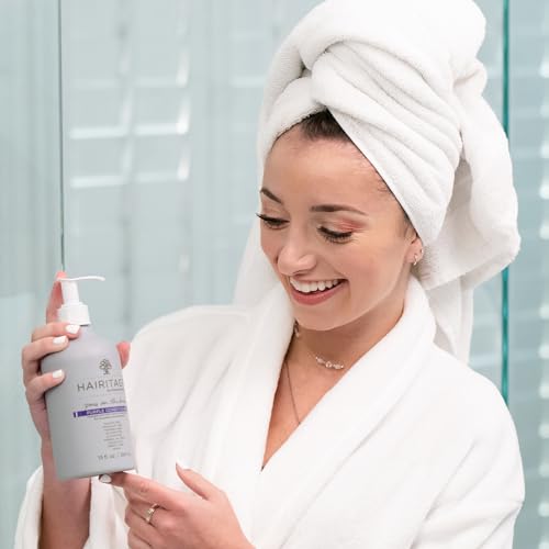 Hairitage Pass on the Brass Purple Shampoo and Conditioner for Color-Treated Hair - Corrects Brassy Tones, Moisturizes Blonde and Gray Hair Ends - 13 oz