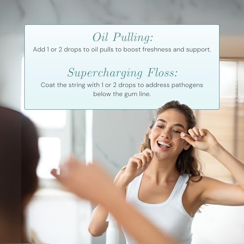 Healthy Mouth Blend Organic Tooth Oil, Fluoride Free Made in The USA Toothpaste & Mouthwash Alternative Tooth, Natural Rinse for Healthy Teeth & Gums for Women, Men and Kids, Pack of 1