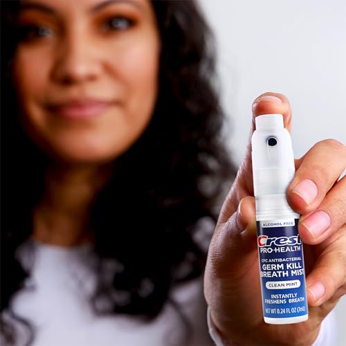 Crest Pro-Health | Portable Alcohol-Free CPC Mist with Clean Mint Flavor | Instant Fresh Breath - 3 Count (0.24oz/7ml) Breath Spray