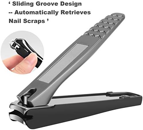 Large Nail Clippers Set, 5 Pcs Sharp Toenail and Fingernail Clippers for Men and Women (Premium, Big Size, Heavy-Duty Design)