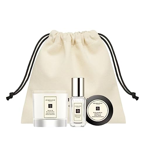 Jo Malone London Fresh & Opulent Mini Luxuries Trio: Fragrance Gift Set - Wood Sage & Sea Salt, English Pear & Freesia, Peony & Blush Suede