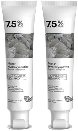 Hydroxyapatite Toothpaste for Advanced Enamel Protection, Gentle and Effective Formula, Fluoride-Free Toothpaste for Sensitive Teeth, 4.23oz (2)