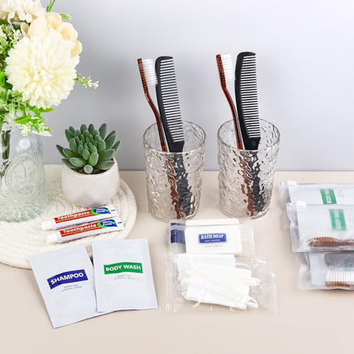 20 Sets Toiletry Kits Homeless Personal Hygiene Kit Bulk Homeless Care Package Supplies Travel Toiletry Kit Homeless Hygiene Kit Bulk for Men Women Charity Disposable Toiletry Kit(8-IN-1)