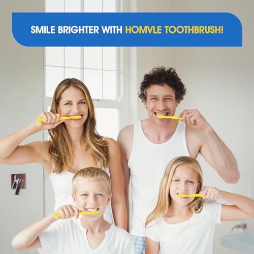 Homvle Disposable Toothbrushes with Toothpaste - 100 Packs Individually Wrapped Travel Toothbrushes Bulk, Medium Soft Bristles, Perfect for Travel Size Toiletries, OCC, Airbnb, Dentist, Office