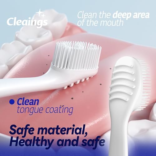 cleaings® Disposable Toothbrushes with Double Cleaning Beads Toothpaste and Clean Floss Picks for Work or Travel - 20 pcs-Mint Flavor（Pack of 1）