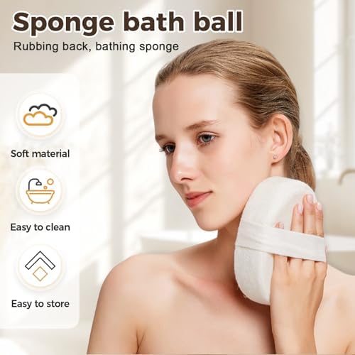 2025 Natural Loofah Sponge - Exfoliating Body Scrubber for Shower, Eco-Friendly Loofah for Men & Women (1pcs)