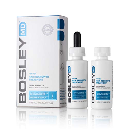 BosleyMD Men's & Women's Hair Re-growth Treatment, 2%-5% Minoxidil Topical Solution