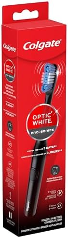 Colgate 360 Optic White Pro-Series Battery Black Toothbrush