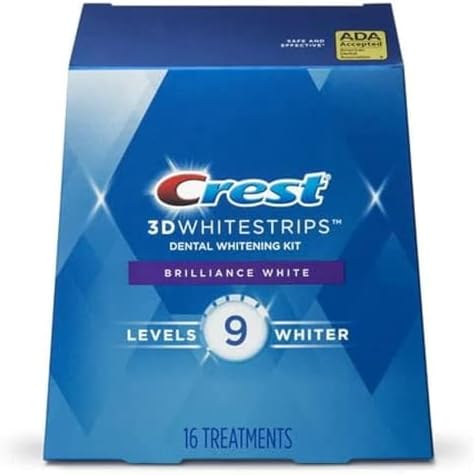 Crest 3D Whitestrips Brilliance White, 32 Strips = 16 Treatments (Each with 1 Upper/1 Lower).
