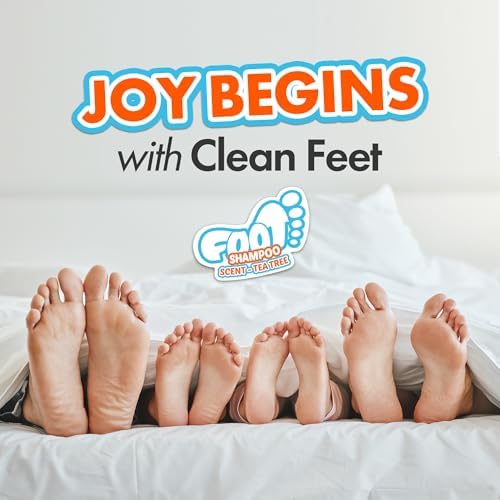 Daily Foaming Foot Shampoo | Moisturizing Foamy Foot Shampoo Spray w/Tea Tree Oil | Athletes Foot Spray Wash Foot Odor Eliminator w/Gentle Exfoliation | Smelly Feet Solutions (10.34 fl oz)