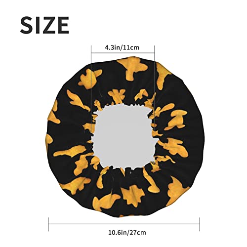 Cute Dinosaur Chicken Nuggets Shower Cap Reusable Double Waterproof Layers Bathing Shower Hat Hair Protection Shower Hat