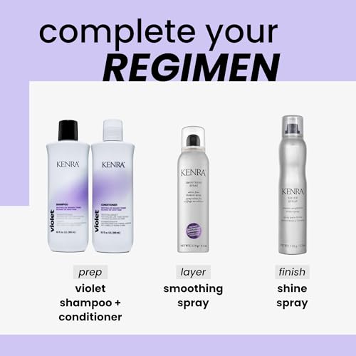 Kenra Violet Conditioner | Eliminates Brassy Tones | Purple Pigment + Deposit | Neutralizes Yellow | Moisturizes Processed Hair | Enhances Vibrancy of Blonde or Gray Hair | Color Safe