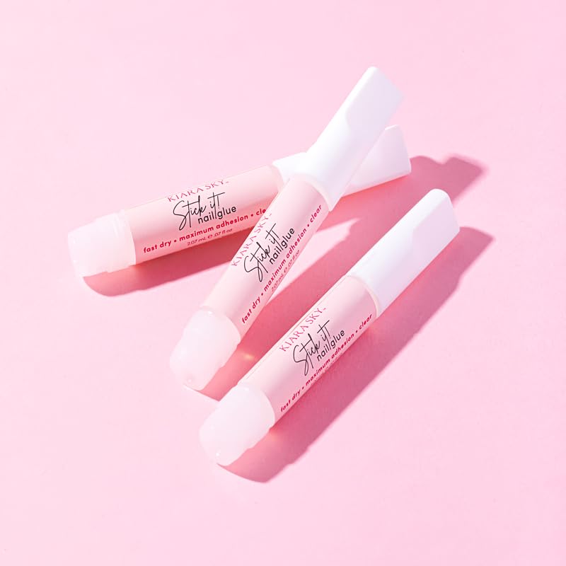 Kiara Sky Stick It Super Strong Fast Drying Nail Glue for Acrylic Nails, Tips & Press On - 0.07 Fl Oz, 10 Full Size Tubes