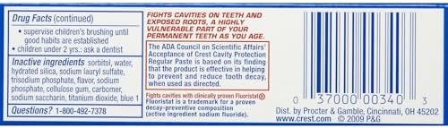 Crest, Cavity Protection Fluoride Anticavity Toothpaste, 0.85 Oz Travel Size (100 Pack)