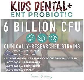 Children's Dental Probiotic Chewables - Digestive & Immune Support - Oral Probiotics for Healthy Teeth and Gums, Bad Breath & ENT Support - Cherry-Pomegranate Flavor (60 Count)