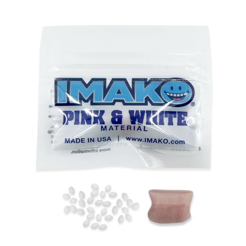Imako Cosmetic Moldable Fitting Material (Pink & White) - 2 Pack - Gums and Teeth - Made in USA