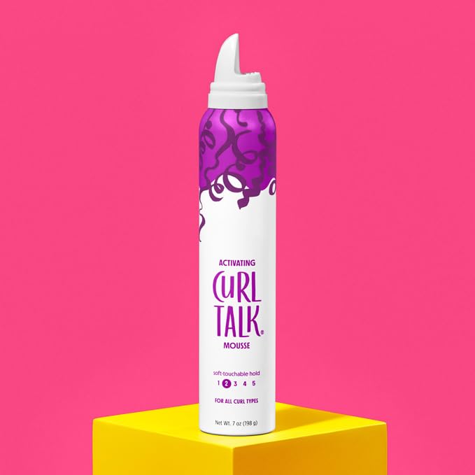 Curl Talk Ṅöẗ Ÿöüṛ Ṁöẗḧëṛ Curl Activating Hair Mousse for Lightweight Hold and frizz-free style - 7 oz