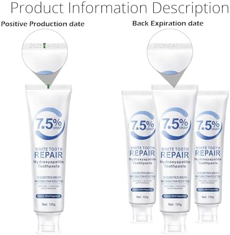 Hydroxyapatite Toothpastes for Enamel Protection and Tooth Strengthening, Gentle Mint, Safe for Sensitive Teeth, Daily Oral Care for Fresh Breath & Oral Health (3)