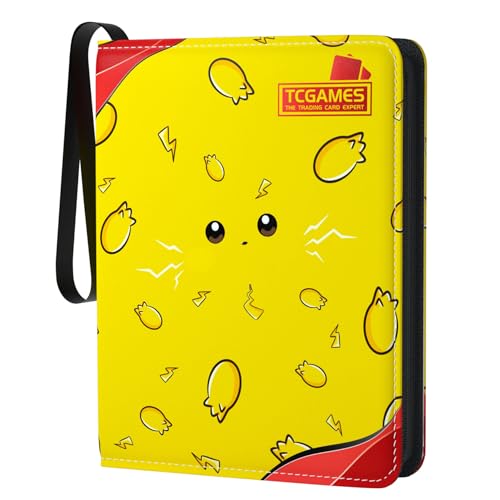 Card Binder 4-Pocket, 440 Pockets Card Holder Album with 55 Sleeves Red