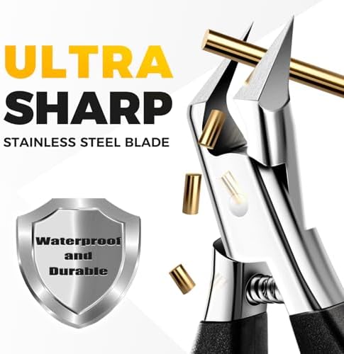 Ingrown Toenail Clippers for Seniors Thick Toenails, Straight Nail Clipper for Men, Heavy Duty Toe Nail Clippers for Thick Nails with Wide Jaw Opening, Professional Ingrown Toenail Removal Kit