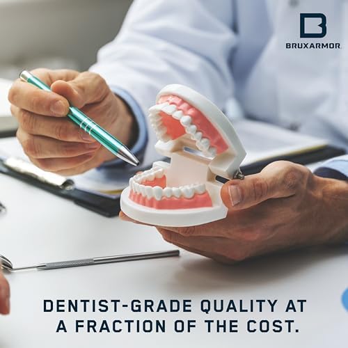 BruxArmor Nightguard - Bruxism Mouth Guard for Bruxism Relief and Grinding Relief, Professional Custom Fit Brux Night Guard, 2 Pack (Blue)