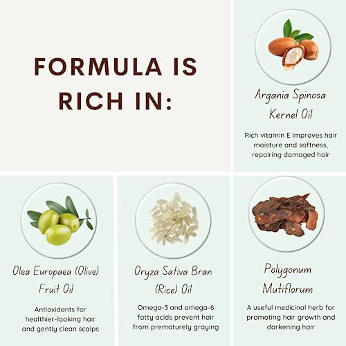 Dark Brown Hair Color Dye Shampoo, 400ml - 100% Grey Coverage in Minutes, Ammonia Free - Gray Silver Hair Dye Shampoo