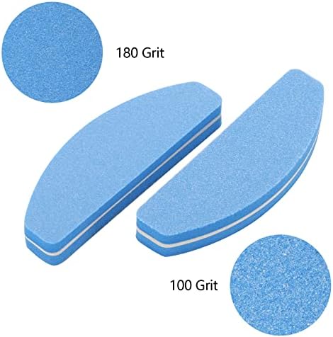 80 Count Mini Nail Buffers Kit, 100/180 Grit Buffing Blocks Small Nail Files for Acrylic and Natural Nails