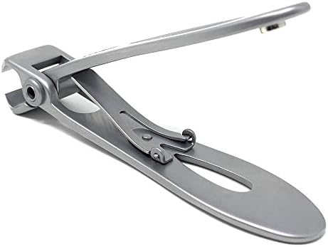 KOHM Nail Clippers for Thick Nails - Heavy Duty, Wide Mouth Professional Fingernail and Toenail Clippers for Men, Women & Seniors, Silver