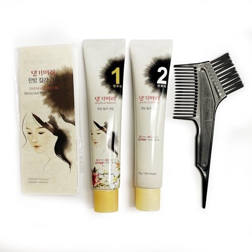 Daeng Gi Meo Ri – Korean Herbal Hair Dye Color Cream [Medium Brown] - PPD-Free Gray Coverage, Hair Protection, High-Keratin Formula, 5 Oz