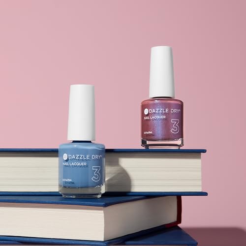 Dazzle Dry Nail Lacquer (Step 3) - School Spirit - A mauve with a blue shimmer. Full coverage shimmer. (0.5 fl oz)