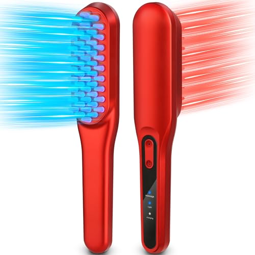 Laser Hair Growth Comb，Red Light Hair Growth Treatment for Men & Women（Red 1pcs ）