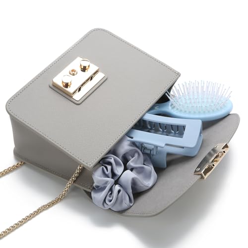 Bridesmaid Proposal Gifts 8 Pieces Mini Dry and Wet Travel Detangling Brush, Bachelorette Party Accessories, Dusty Blue