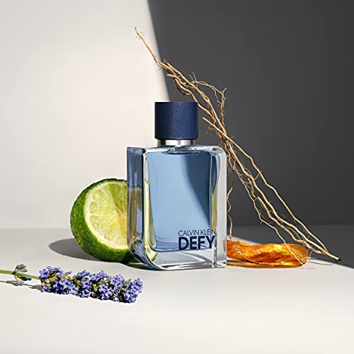 Calvin Klein Defy Eau de Toilette – Woody Men's Cologne – With Notes of Bergamot Oil, Lavender Absolute & Vetiver Oil – Long Lasting Fragrance