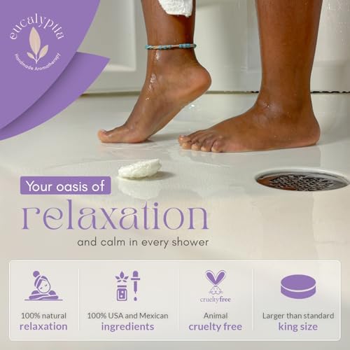 Lavanader Shower Steamers – 10 Pack Aromatherapy Tablets for Relaxation, Stress Relief, Handmade Natural Essential Oils, Spa Shower Tablets, Perfect Birthday Gifts for Women (Lavender)