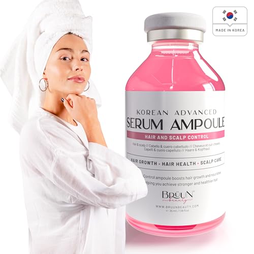 BRÜUN HS - Control Hair and Scalp Ampoule Serum – Korean Serum Booster For Hair Growth Use without Derma Pen Skin Care Serum 1.18 fl.oz