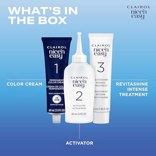 Clairol Nice'n Easy Permanent Hair Dye, 2BB Blue Black Hair Color, Pack of 3