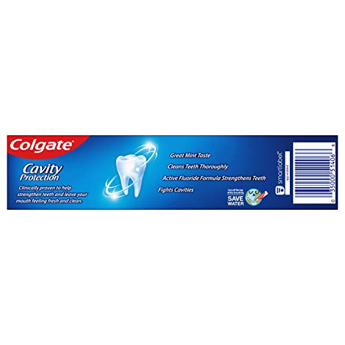 Colgate Cavity Protection Toothpaste with Fluoride - 4 Ounce (Pack of 6)