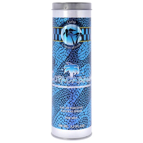 Cuba Brazil Copacabana Eau de Toilette Spray for Men, Brown, 3.3 Fl Oz