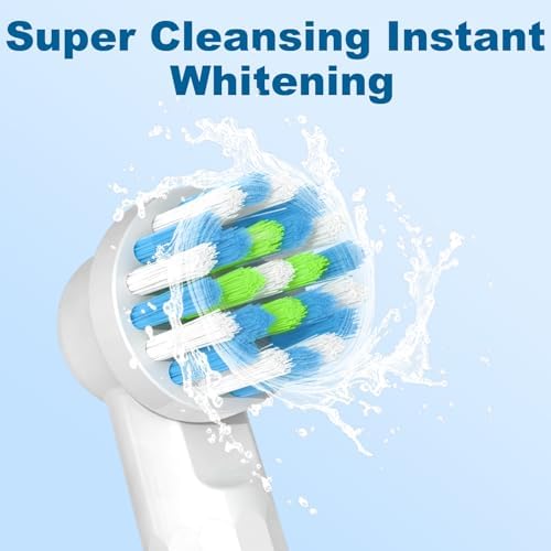 8 Pcs Replacement Heads Compatible with Braun Oral B Pro 1000/7000/9600/5000/8000, Intelligent Cleaning Brush Heads Refills for Genius X and Smart 1500 Electric Toothbrush (White)