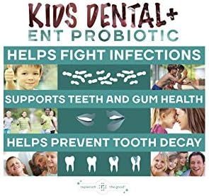 Children's Dental Probiotic Chewables - Digestive & Immune Support - Oral Probiotics for Healthy Teeth and Gums, Bad Breath & ENT Support - Cherry-Pomegranate Flavor (60 Count)