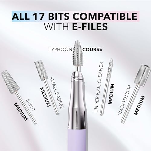 Kiara Sky Large Barrel Medium Universal Nail Drill Bit for E-file | with Safety Edge for Cuticle and Nails Care | Non-Coated