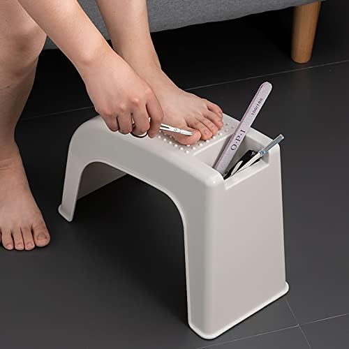 Hedume 2 Pack Shower Foot Rest, Easy Pedicure Foot Rest Stand, Shower Foot Stool for Shaving Legs, Bathing, Manicure, Non-Slip, Built-in Storage