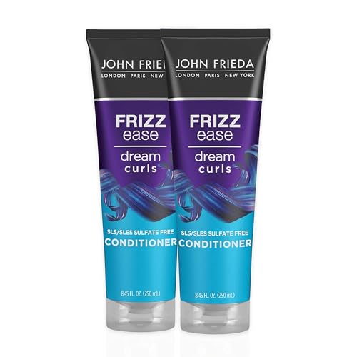 John Frieda Anti Frizz, Frizz Ease Dream Curls Curly Hair Conditioner, SLS/SLES Sulfate-Free, for Natural Curly Hair, 8.45 Fl Oz, 2 Pack